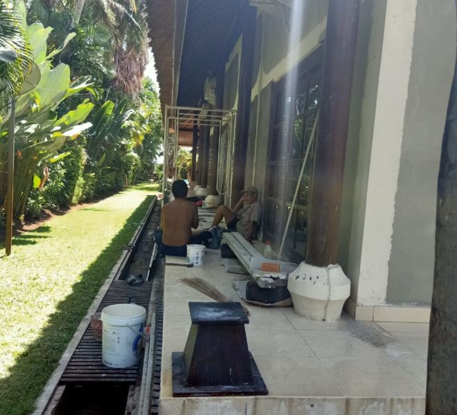 Bali Sea Villas painting and plaster may 2020 - 23
